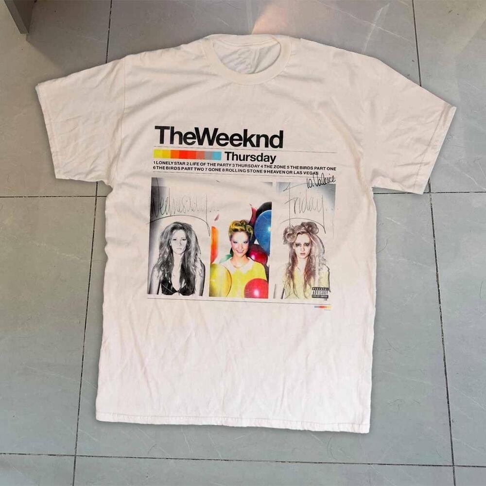 White The Weeknd Thursday T-Shirt